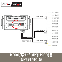 K900/루카스 4K(H900)용 확장형 케이블